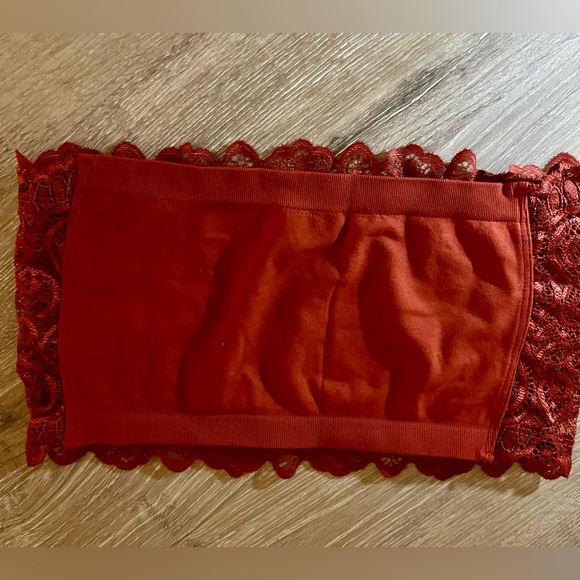 NWOT Intimately Free People Lace Bandeau Top in Beautiful Terracotta Color - Picture 4 of 6